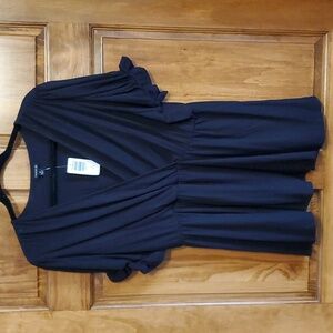 NWT Torrid Black Ribbed, Ruffled Shirt Size 2X